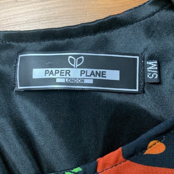 Paper Plane London Lined Fit and Flare Dress, Lightweight, Back Zipper, Black - Picture 10 of 12